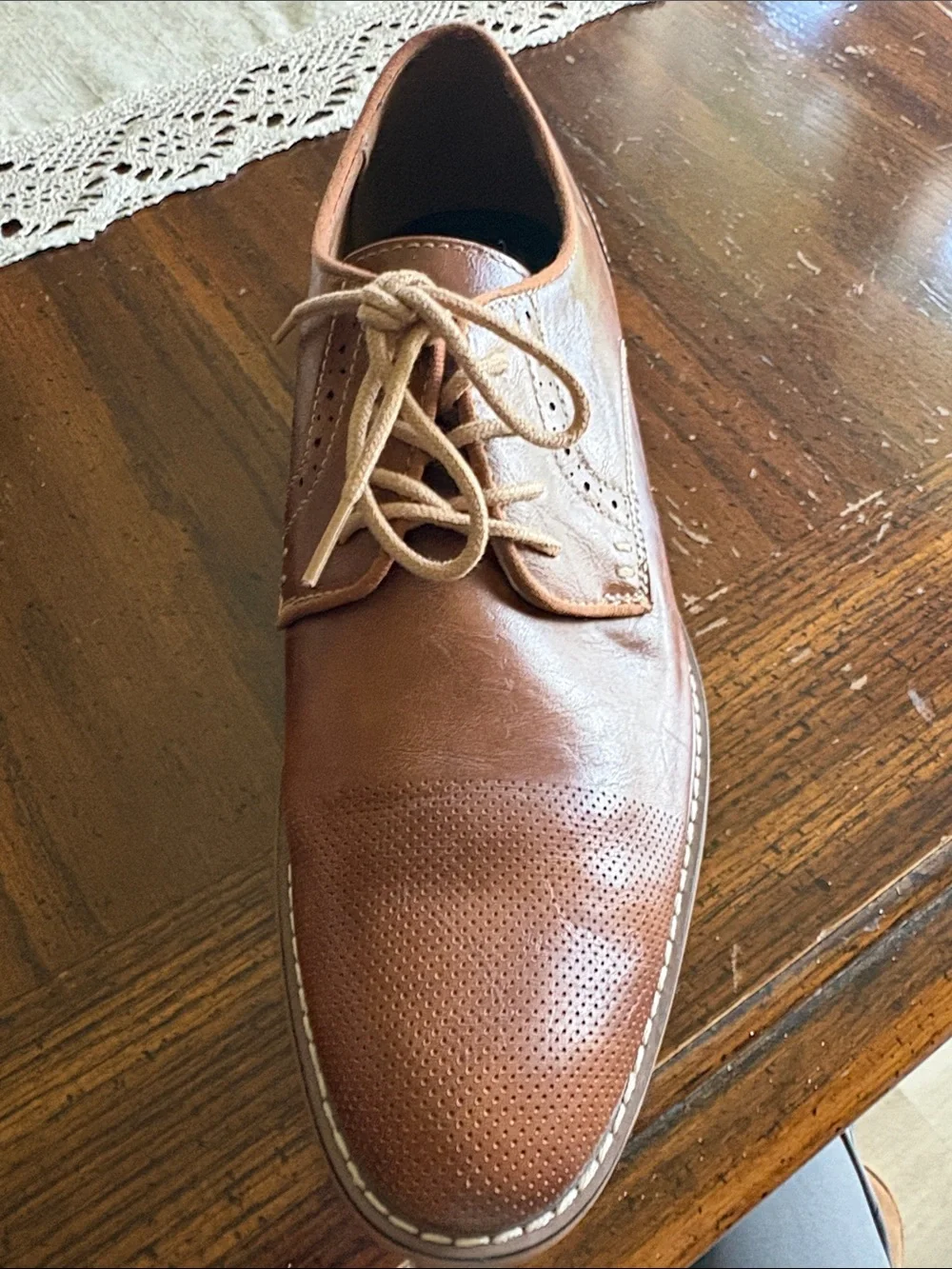 Steve Madden Brown Lace-Up Derby Oxford Shoes